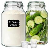 ComSaf Wide Mouth Mason Jar Set with Lids (2)