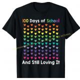 100th Day of School Rainbow Hearts Tee