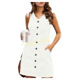 LookbookStore Sleeveless V-Neck Denim Dress Sz XS