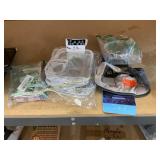 6pk clear pouches,purple pens,sleep headphones etc