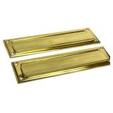 QCAA Solid Brass Mail Slot with Back Plate