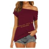 Halife Off-Shoulder Tops Summer Tees