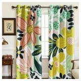 Tyrot Boho Floral Blackout Curtains 84"