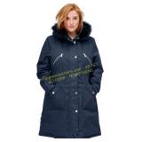ellos Plus Size Side-Snap Zip-Front Parka