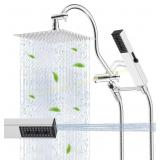 Hibbent All Metal Shower Head Set, Chrome