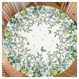 Spring Round Tablecloth 40"-44" Leaves