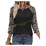 3XL Womens 3/4 Sleeve Baseball Shirt Top Blouse
