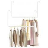 Luvenia Hanging Closet Rod, Adjustable, White
