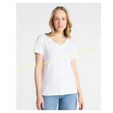 Time and Tru Cotton V-Neck Tee, Short Sleeves