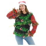 LED Ugly Christmas Sweater Lighted Pullover