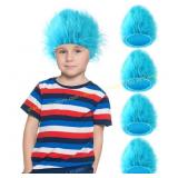 XunYee 4P Blue Fuzzy Wig   Clown Cosplay (Sky)