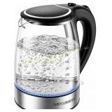 MegaWise Electric Kettle 1.8L Glass with LED