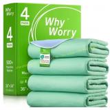 WhyWorry Washable Incontinence Bed Pads (4)