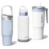 CAROTE 3-Pack Insulated Water Bottles (Blue)