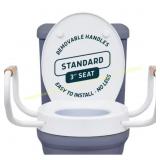 Lunderg Raised Toilet Seat with Handles - 3"