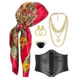 7pcs Women Pirate Costume & Accessories