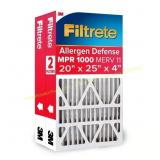 Filtrete 20x25x4 Pleated Air Filter 2 pk