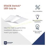 Lithonia 4x2-ft Switchable White LED Troffer