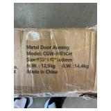 Metal door awning