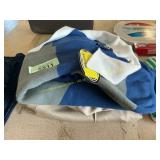 Grey/Blue Collared Sweater XXL, Scoop Seamed