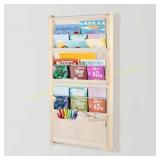 YEXEXINM Wood 4-Tier Wall Bookshelf