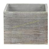 Wood Planter Box 6-Inch Square, Rustic Wood