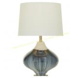 DecMode 14W 24H Glass Modern Table Lamp Blue