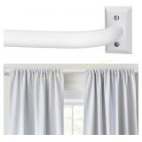 White Blackout Curtain Rod, 28-48in