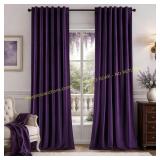 HOMEIDEAS Velvet Curtains 52x84 (2 Panels)