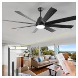 Sofucor 72" Ceiling Fan with Light, DC Motor