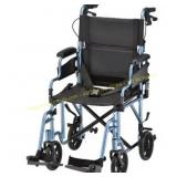 NOVA Transport Chair with Desk Arms, Blue