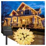 Solar Christmas Lights Outdoor, 50 LED C9