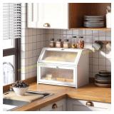 STDDRE Bread Box, Kitchen Countertop, White