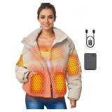 (XL) Graphene Women Heated Jacket 12V 18400mAh