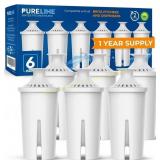 PURELINE Brita Replacement Filters (6 Pack) & yell