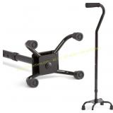 Medline Aluminum Quad Cane with Small Base