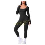 BRXL Long Sleeve Jumpsuit with Built-In Bra