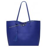 Dreubea Women s Leather Tote, Royal Blue