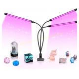 LED Black Light 3-Head UV Fixture with Clamp