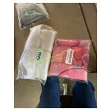 Giant plastic bags and a plastic table cloth