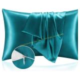BEDELITE Satin Pillowcase with Zipper 2 Pack