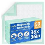 Medline Super Absorbent Underpad 36x36 50 Ct