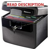 SentrySafe Fireproof Safe Box, Key Lock (no key)