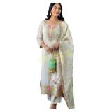 Embroidery Anarkali Dress 3 Pc Set Salwar Suit siz