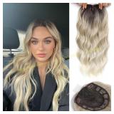 Hair Topper 360  Wavy Clip-in Bangs 20" Ombre