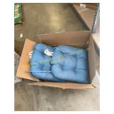 Blue wicker chair cushions
