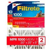 3M Filtrete MPR1000 5in Filters 2-Pack 20x25x5