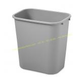 Rubbermaid 7G Resin Wastebasket, Gray, Plastic