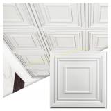 Art3d 24x24 Ceiling Tiles 12-Pack Snow White