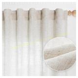 MYSKY HOME Linen Curtains, 84" Length